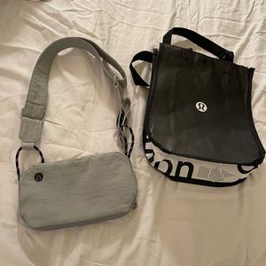 Authentic Lululemon NWOT “ Pop it “ Crossbody  grey bag